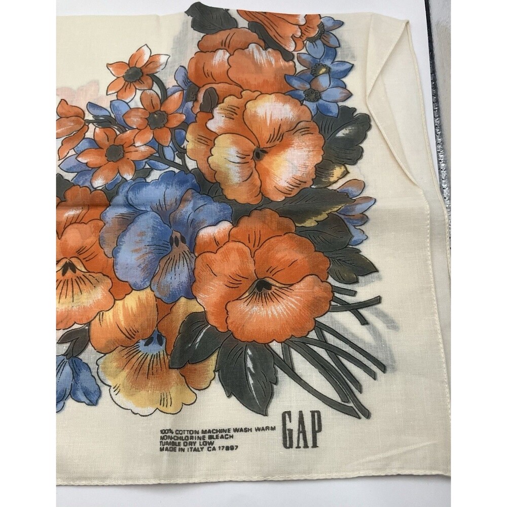 Beautiful Flowered GAP Handkerchiefs/Bandanas Floral Scarves Neckerchief